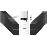 Φωτοβολταϊκό πακέτο net-billing 15kW τριφασικό με μπαταρία λιθίου και δυνατότητα μηδενικής επιστροφής στο δίκτυο (zero feed-in) Panels-Inverter-battery 15kW net-billing new-