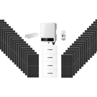 Φωτοβολταϊκό πακέτο net-billing 20kW τριφασικό με μπαταρία λιθίου και δυνατότητα μηδενικής επιστροφής στο δίκτυο (zero feed-in) Panels-Inverter-battery 20kW net-billing new
