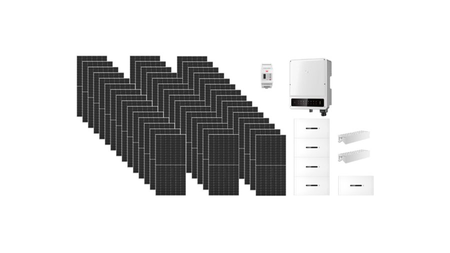 20.270,00€ με το ΦΠΑ. Φωτοβολταϊκό πακέτο net-billing 25kW με τριφασικό υβριδικό ινβέρτερ, μπαταρία λιθίου 25kWh, δυνατότητα μηδενικής έγχυσης στο δημόσιο δίκτυο (zero feed-in) και έκτακτη ρευματοδότηση (back-up) σε διακοπές ρεύματος