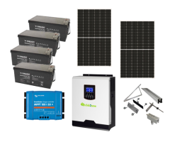 Αυτόνομο φωτοβολταϊκό πακέτο για εξοχικό – Ψυγείο μεγάλο (Ύψος:180cm), TV 32″, Ανεμιστήρας, αντλία νερού 0,5Hp, Laptop, φωτισμό, μικροσυσκευές