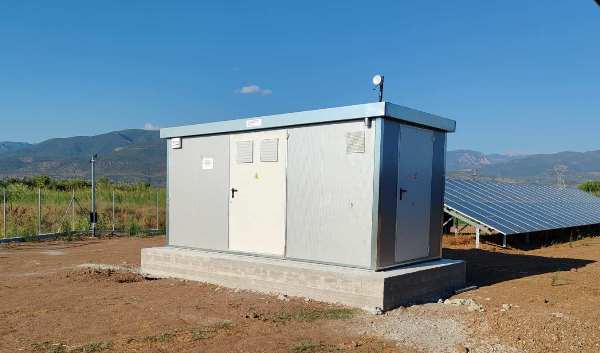 Υποσταθμός μέσης τάσης 1000KVA φωτοβολταϊκού πάρκου ισχύος 1MW στην Καλαμάτα