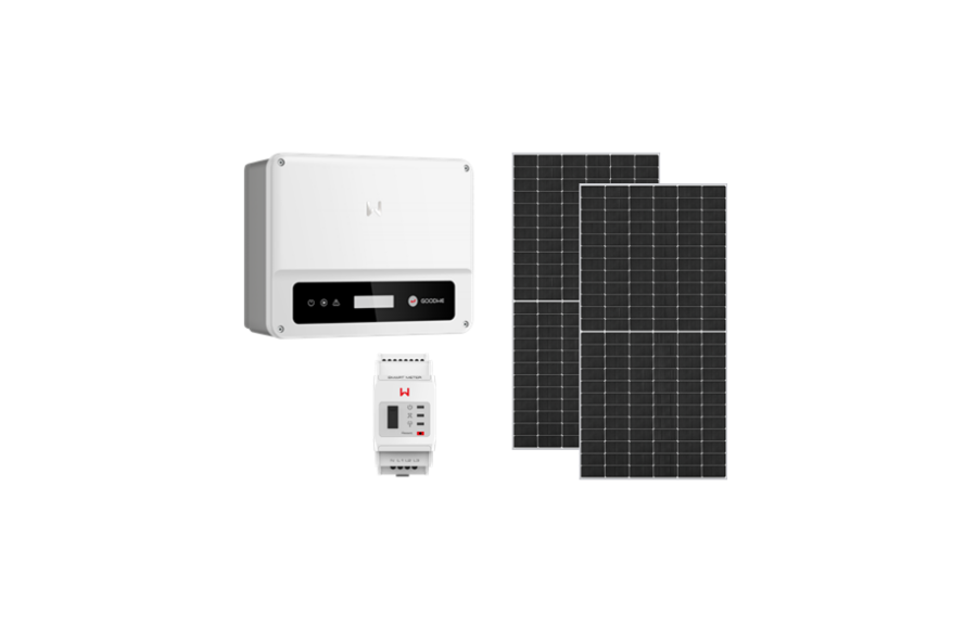 877,00€ με το ΦΠΑ. Φωτοβολταϊκό πακέτο 1kW με μονοφασικό ινβέρτερ δικτύου, φωτοβολταϊκά 1,16kW, smart meter και με δυνατότητα μηδενικής έγχυσης ρεύματος στο δημόσιο δίκτυο (zero feed-in)